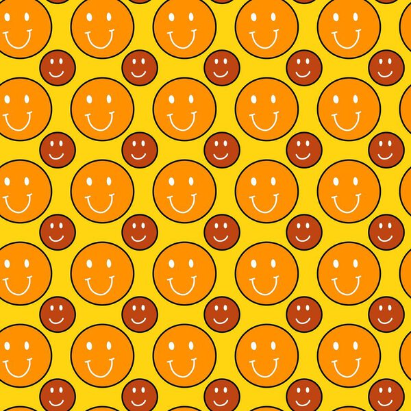 seamless pattern of smile face cartoon