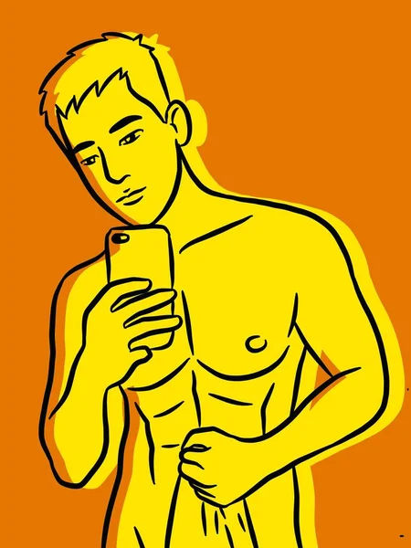 黄色とオレンジ色のシャップマン漫画の背景 — ストック写真