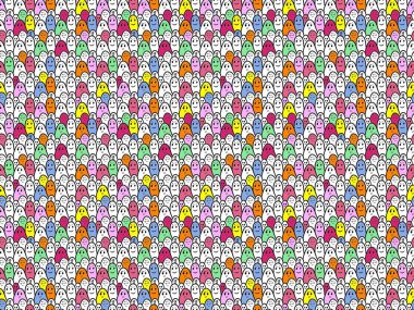 Tatlı çizgi film arkaplanının kusursuz deseni