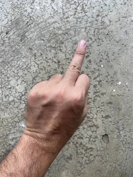 Hand Mit Einer Geste Der Finger Eines Mannes — Stockfoto
