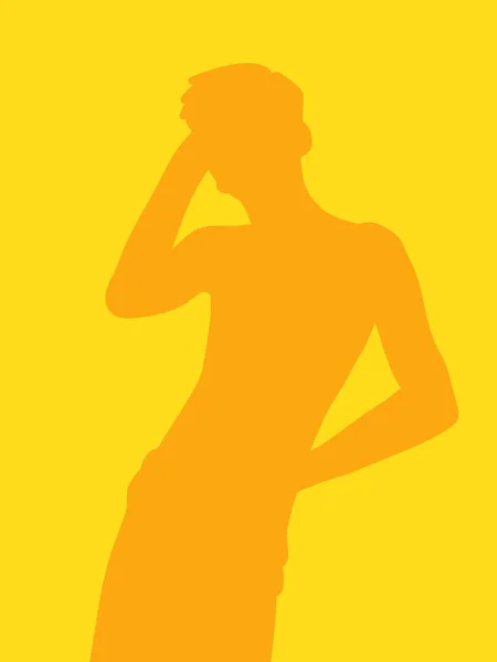 Orange Yellow Color Man Shape Background — 스톡 사진