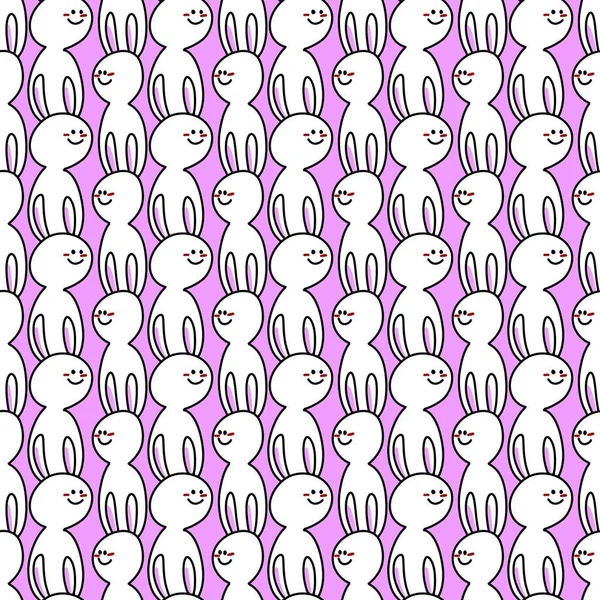 Безморщинистый Рисунок Симпатичного Кролика — стоковое фото