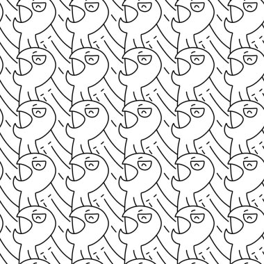 Sevimli canavar çizgi filminin kusursuz deseni