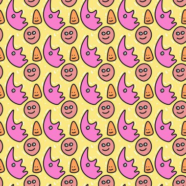 Sevimli canavar çizgi filminin kusursuz deseni