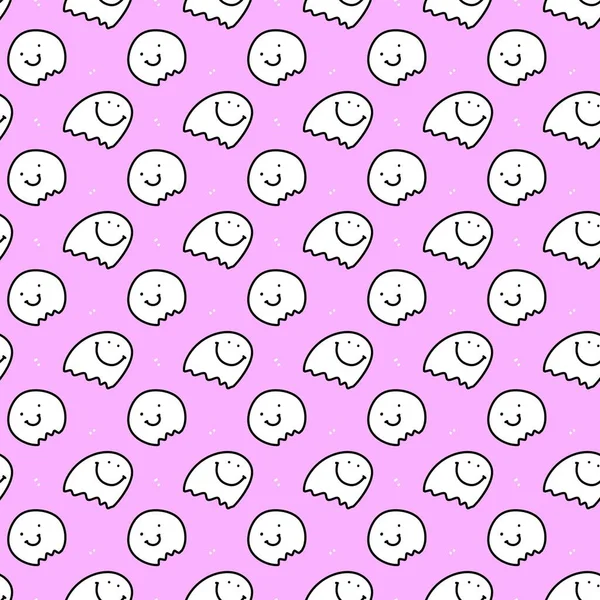 Tatlı çizgi film arkaplanının kusursuz deseni