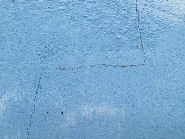 Textura Parede Cimento Azul Crack — Fotografia de Stock