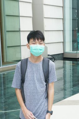Bangkok Tayland 'daki genç adamı kapatın.