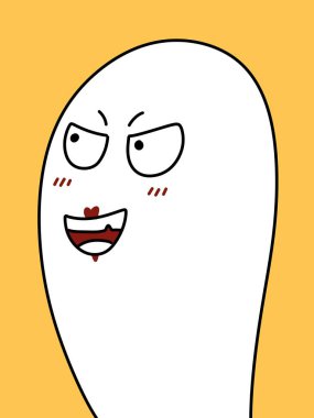 Sarı arka planda şirin bir çizgi film.