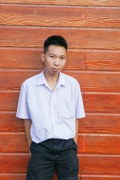 Närbild Thai Student Uniform — Stockfoto