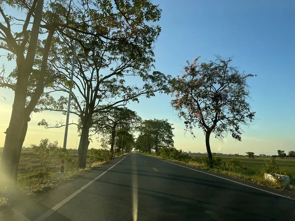 Vicino Strada Nel Paese Thailandia — Foto Stock