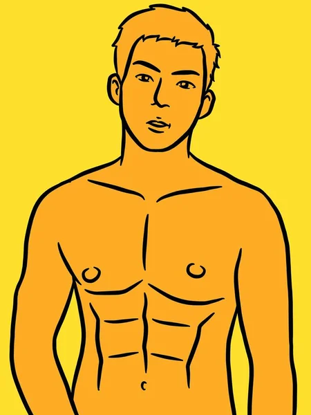 Yellow Orange Color Shape Man Background — Foto Stock