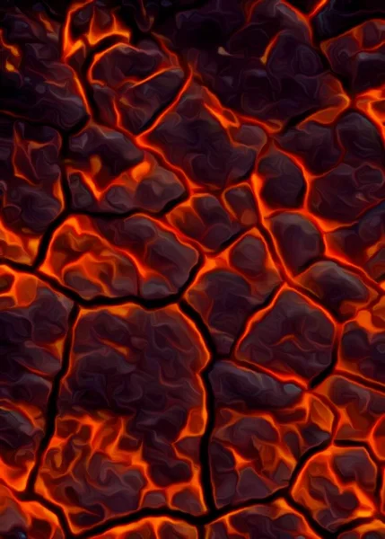 红色热熔岩的艺术色彩 — 图库照片