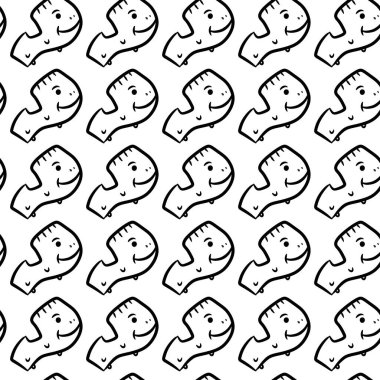 Sevimli canavar çizgi filminin kusursuz deseni