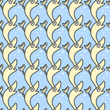 Şirin balık çizgi filminin fok balığı deseni