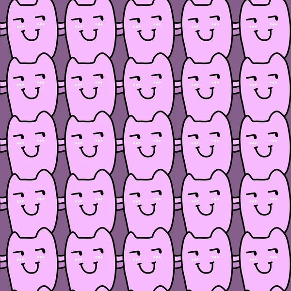 seamless pattern of cute monster cartoon