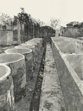 Terk edilmiş çiftliğin sanat rengi