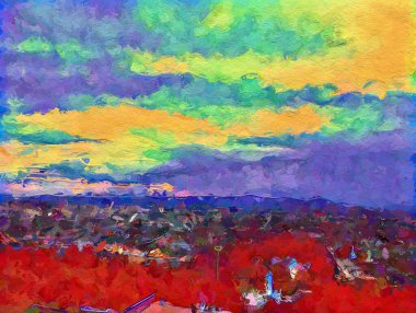 peyzaj arkaplanının sanat rengi