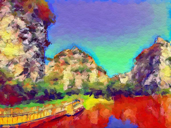 art color of landscape background