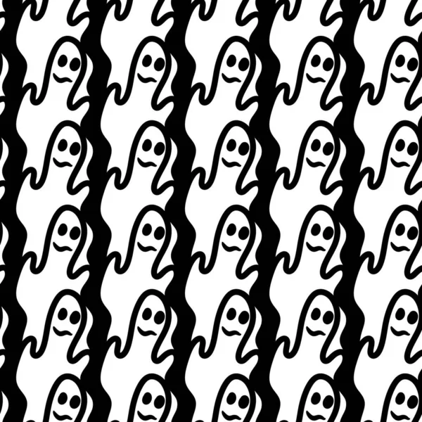 Patrón Sin Costuras Dibujos Animados Fantasma —  Fotos de Stock