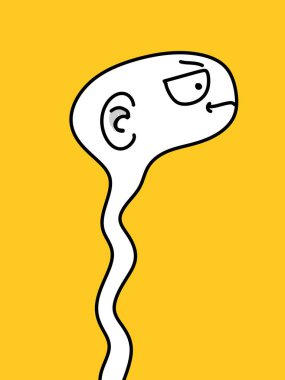 Sarı arka planda sevimli canavar çizgi filmi