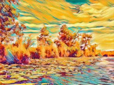 peyzaj arkaplanının sanat rengi