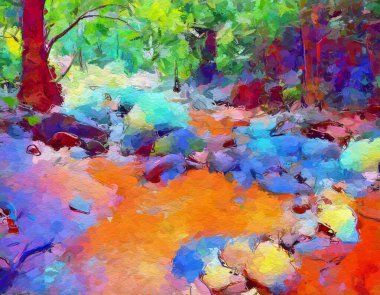 peyzaj arkaplanının sanat rengi