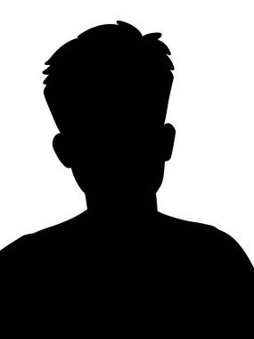 Siyah ve beyaz şekilli adam.