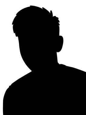 Siyah ve beyaz şekilli adam.