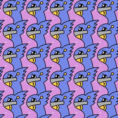 Sevimli canavar çizgi filminin kusursuz deseni