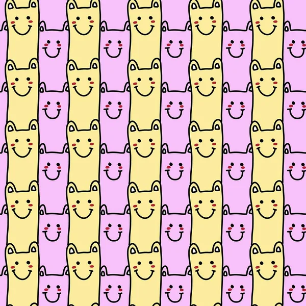 Seamless Pattern Cute Monster Cartoon — Stock Photo, Image