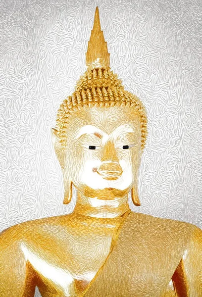 Arte Color Estatua Buddha — Foto de Stock