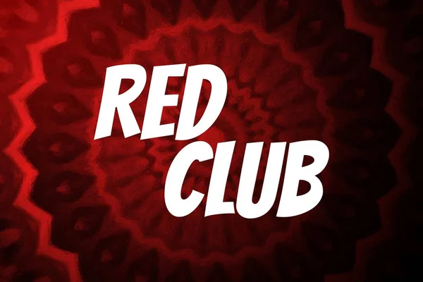 Text Red Club Red Background — Stock Photo, Image