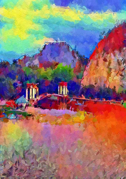 art color of landscape background