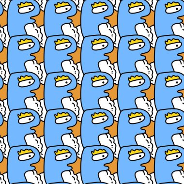 Sevimli canavar çizgi filminin kusursuz deseni