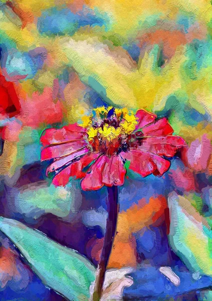 art color of zinnia flower