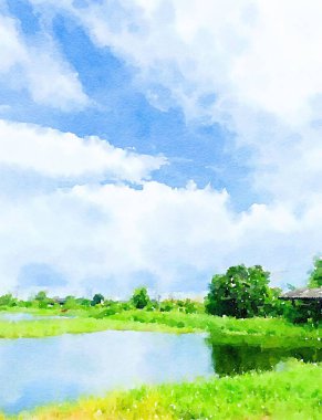 peyzaj arkaplanının sanat rengi