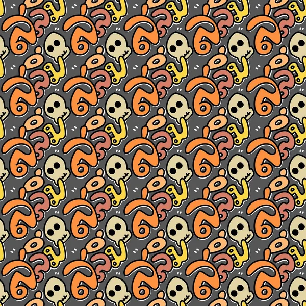 seamless pattern of bad person (Thai word)