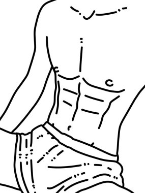 Siyah ve beyaz renkli insan çizgi filmi.