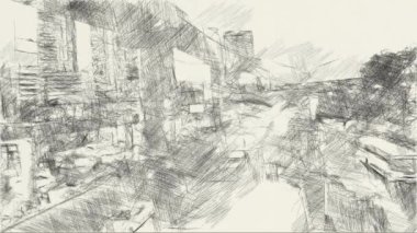 Yoldaki siyah beyaz araba