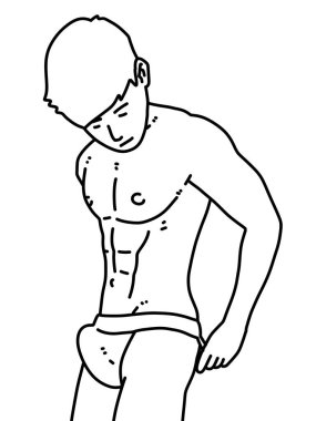 insan karikatürünün siyah ve beyaz renkleri