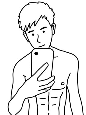 insan karikatürünün siyah ve beyaz renkleri