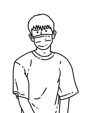 insan karikatürünün siyah ve beyaz renkleri