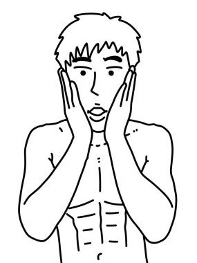 insan karikatürünün siyah ve beyaz renkleri