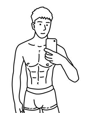 insan karikatürünün siyah ve beyaz renkleri