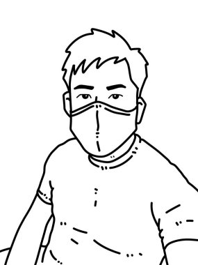 insan karikatürünün siyah ve beyaz renkleri