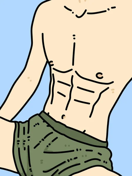 body man cartoon on blue background