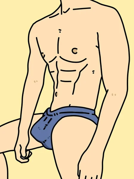 body man cartoon on yellow background