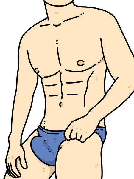 body man cartoon on white background