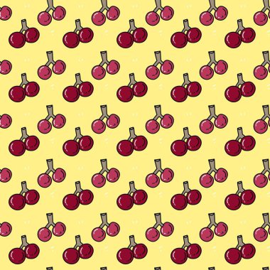 Böğürtlen karikatürünün kusursuz deseni