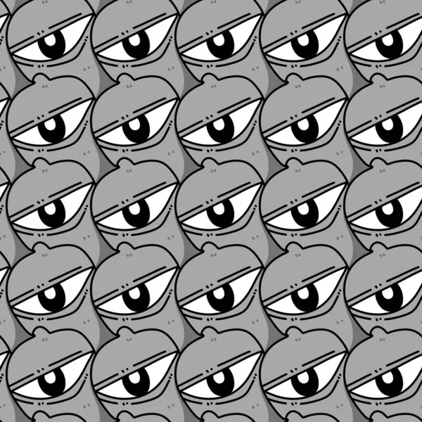 Naadloos Patroon Van Schattig Monster Cartoon — Stockfoto